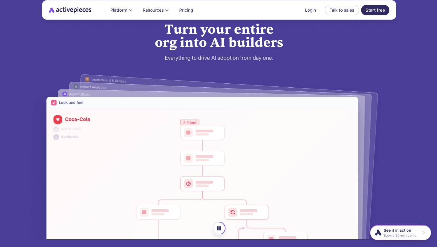 Activepieces AI builders