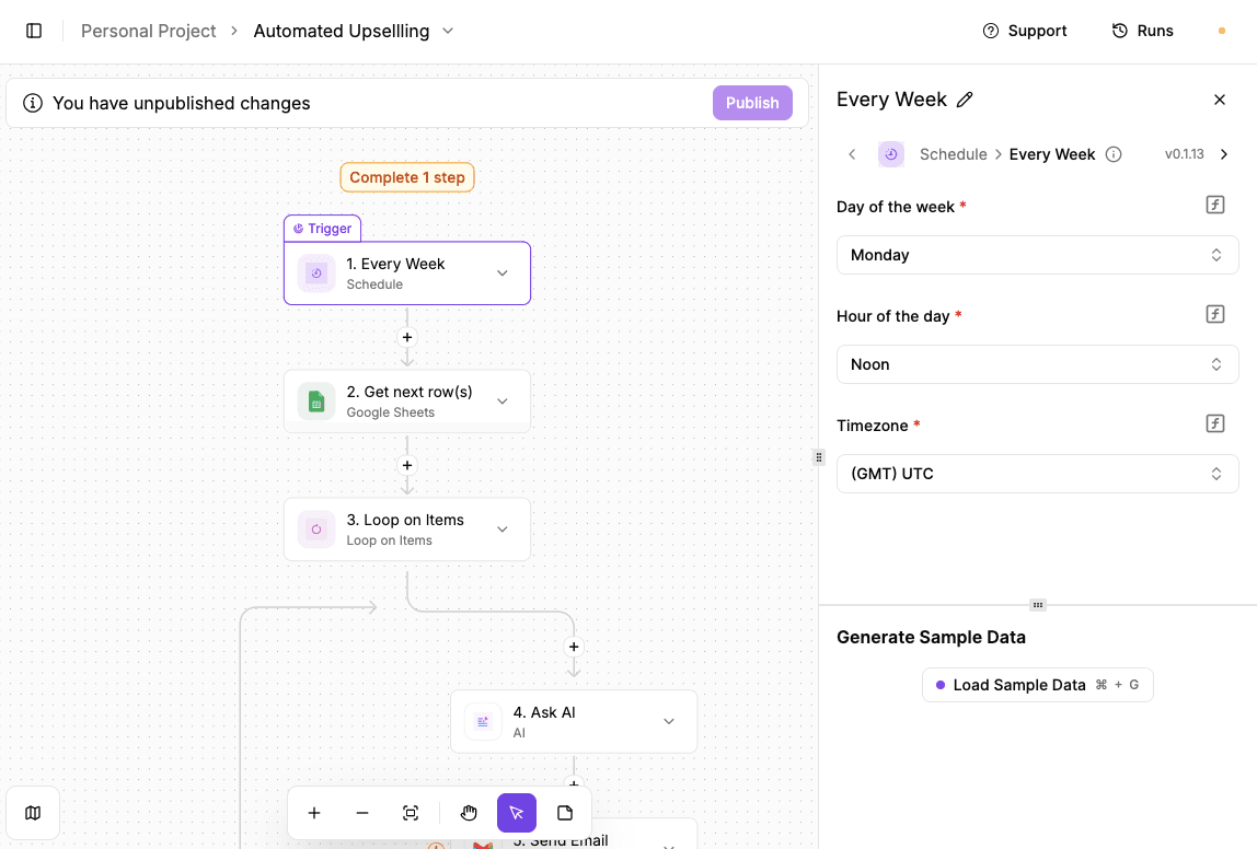 Activepieces Automated upselling