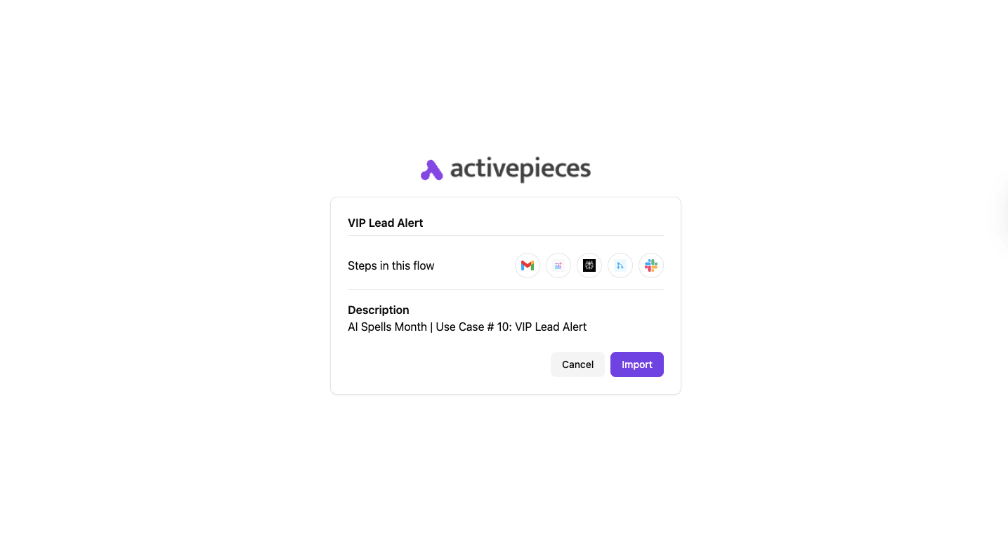 Activepieces VIP lead alert