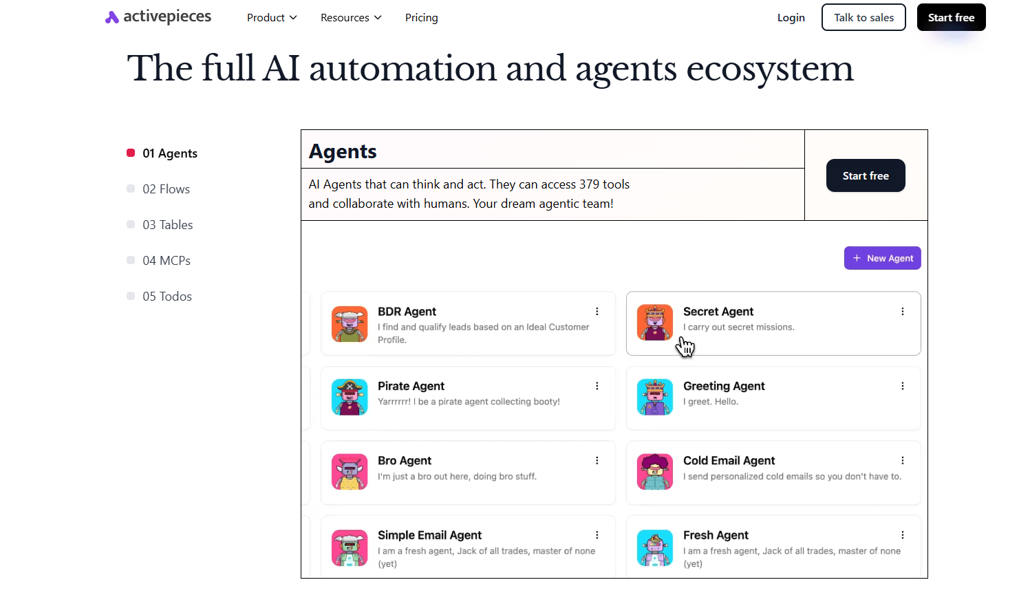 Activepieces agents