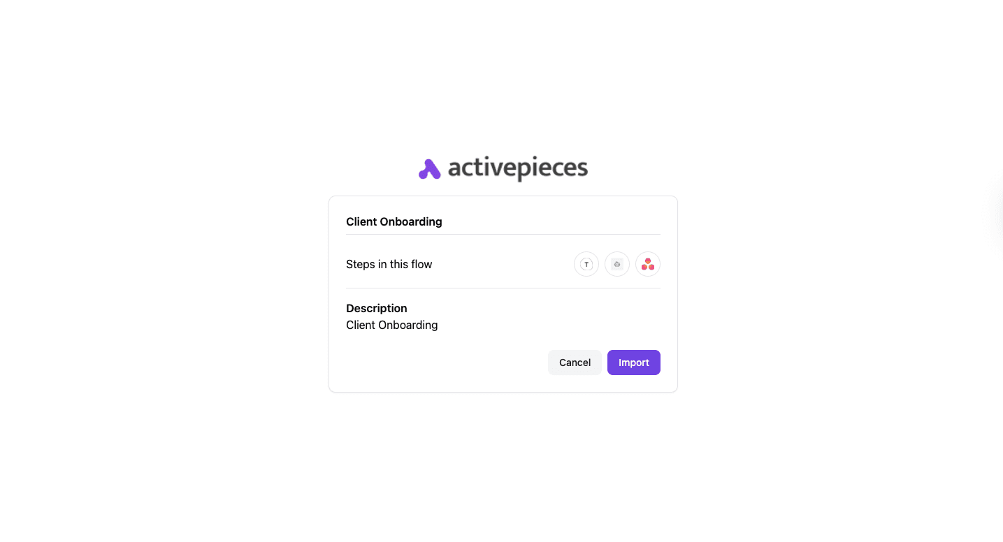 Activepieces client onboarding