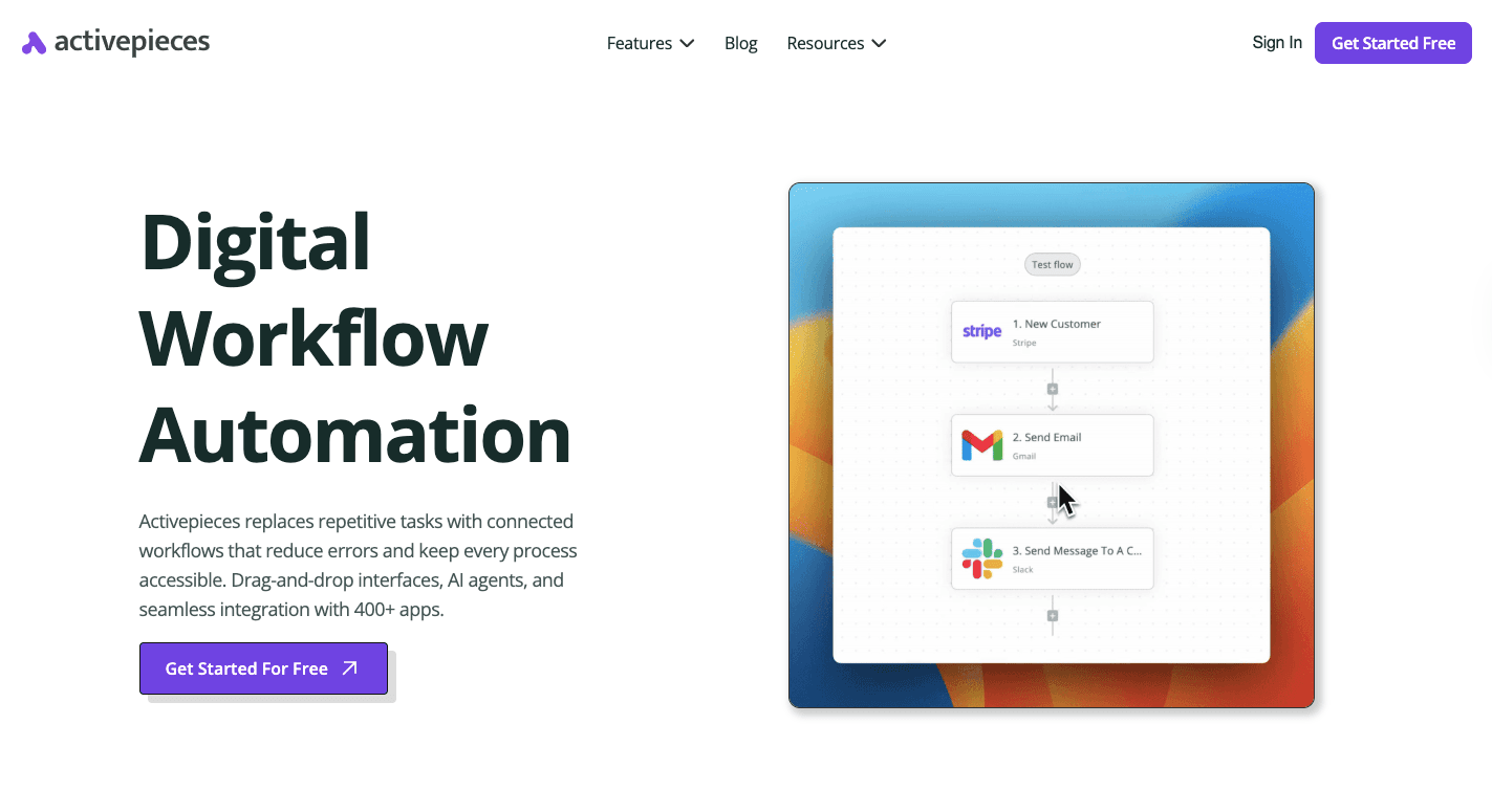 Activepieces digital workflow automation