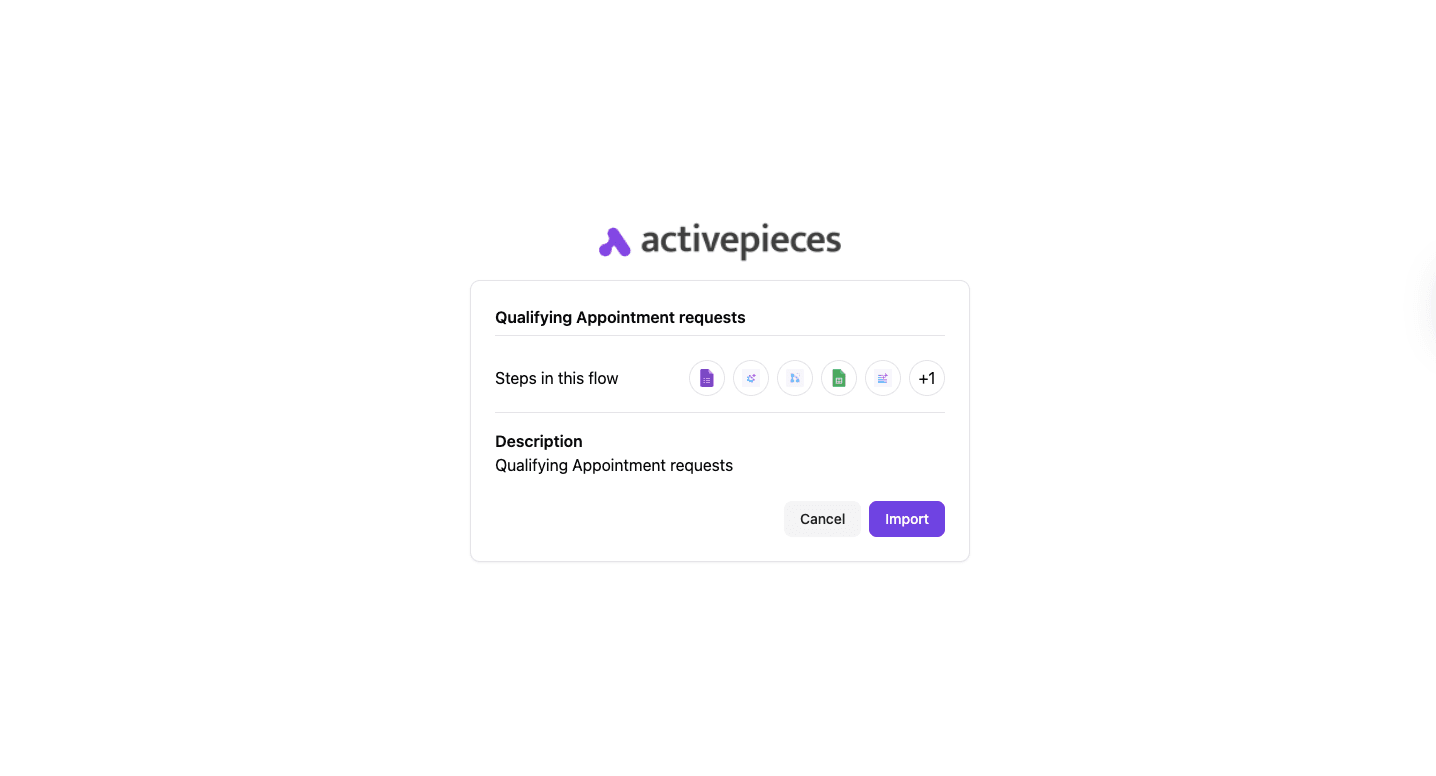 Activepieces qualifying appointment requests