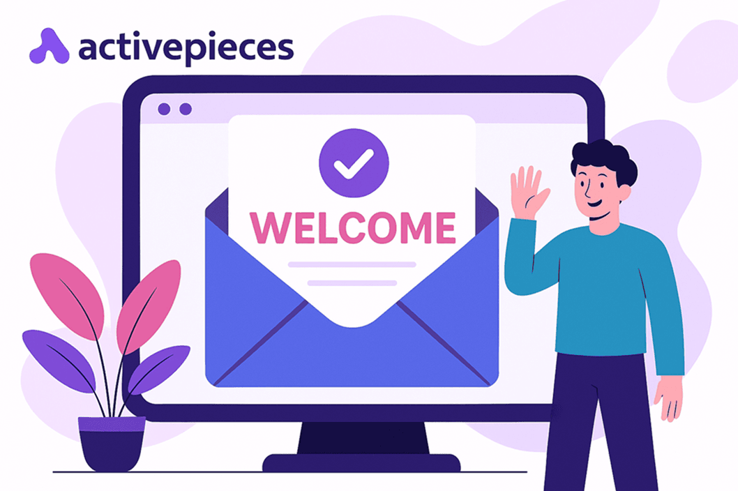 Illustration of welcome email automation