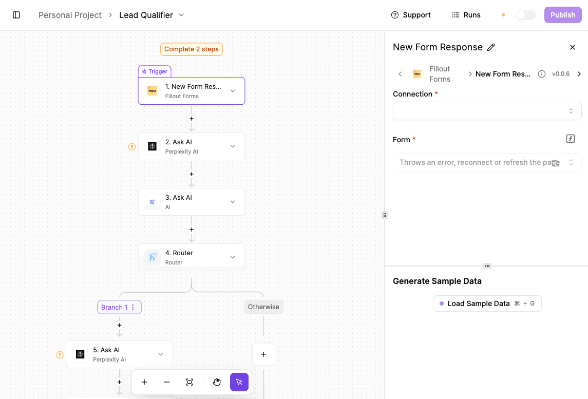 Lead qualification in Activepieces