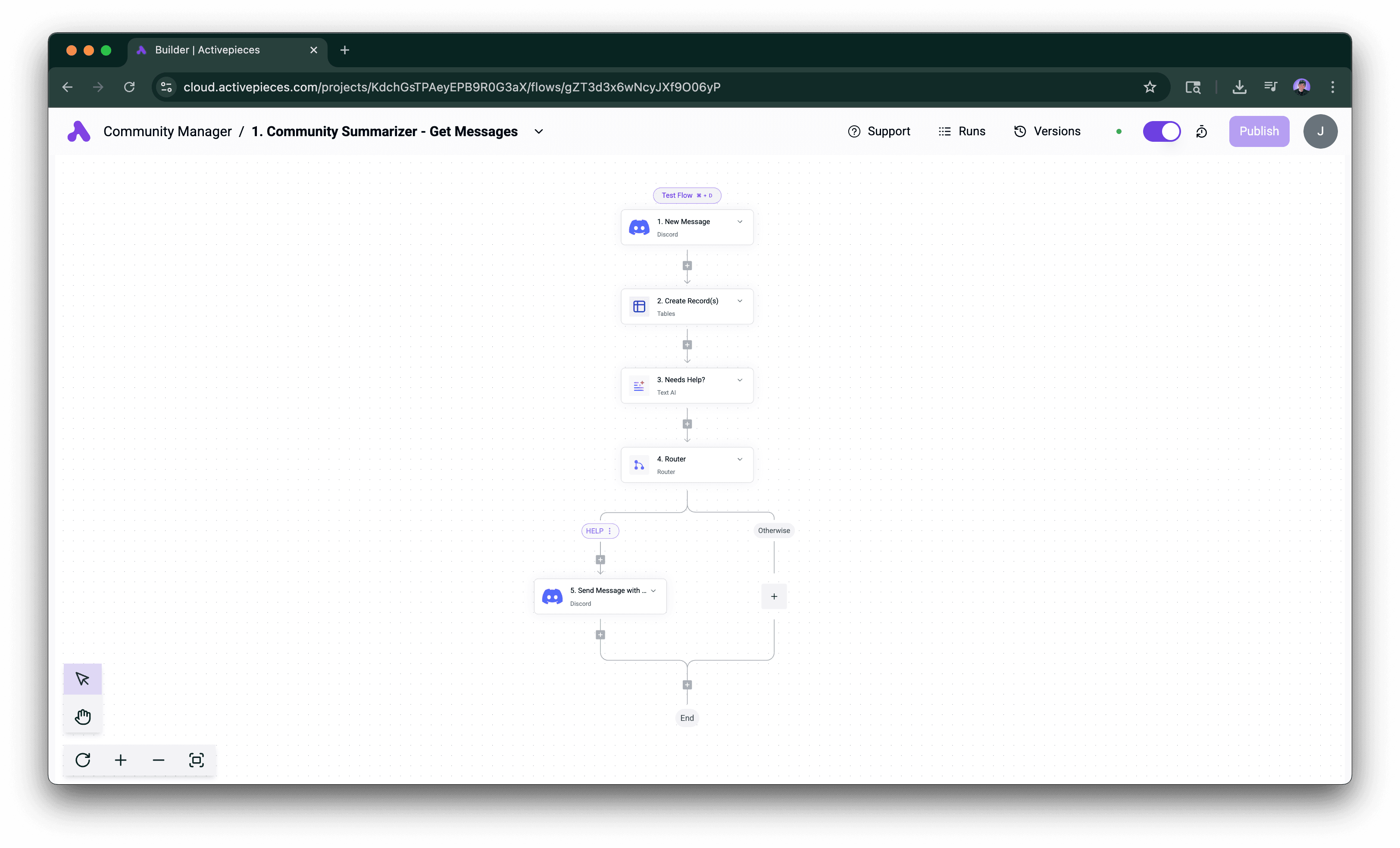 Flow 1 - Get Discord Messages