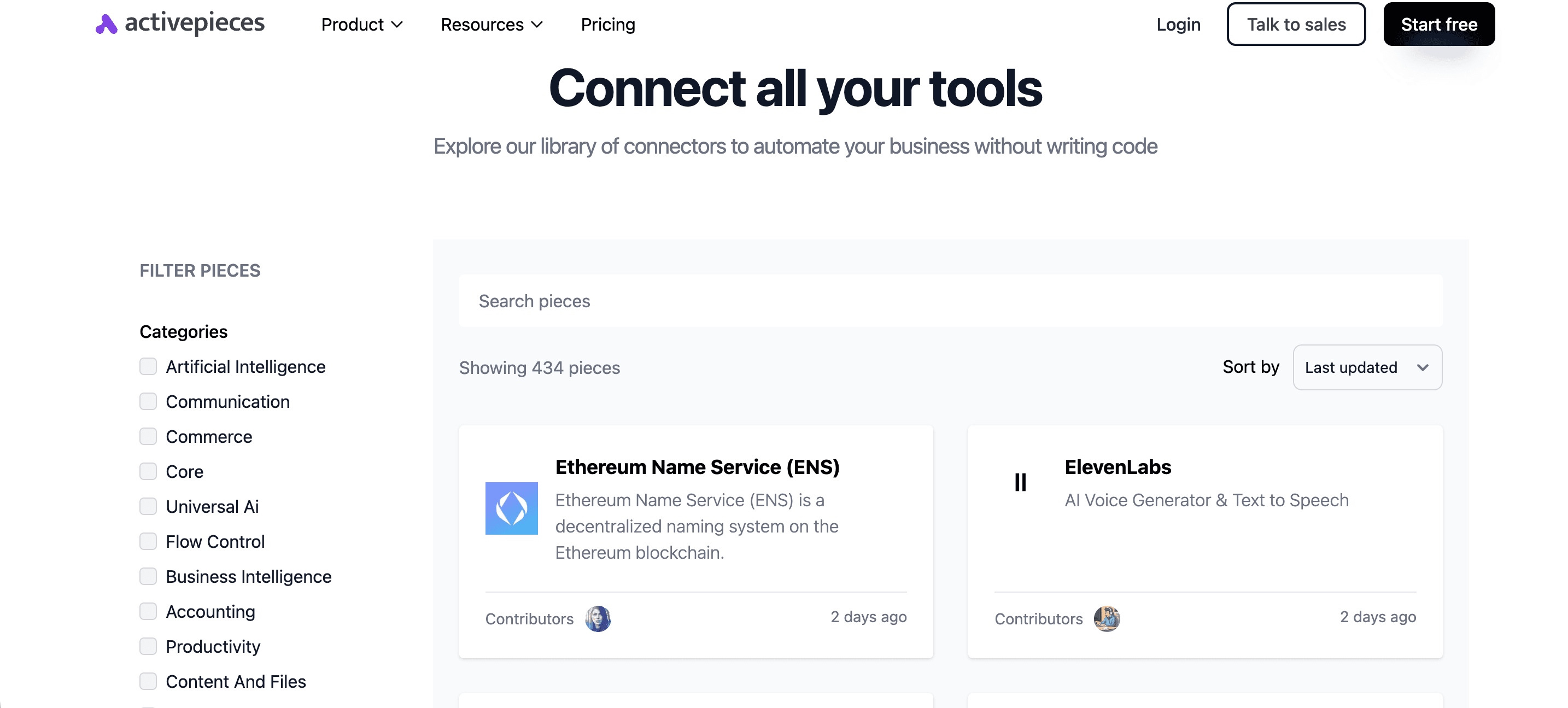 activepieces 434 integrations