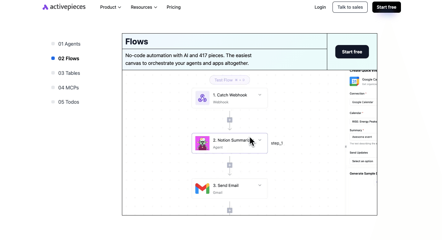activepieces flow.