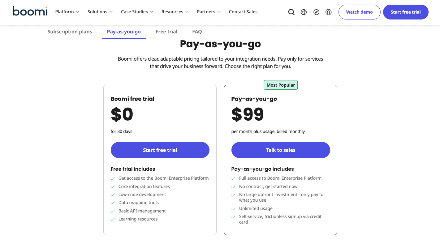 boomi pricing