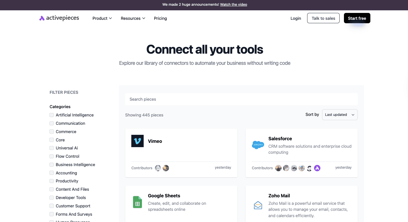 445 integrations