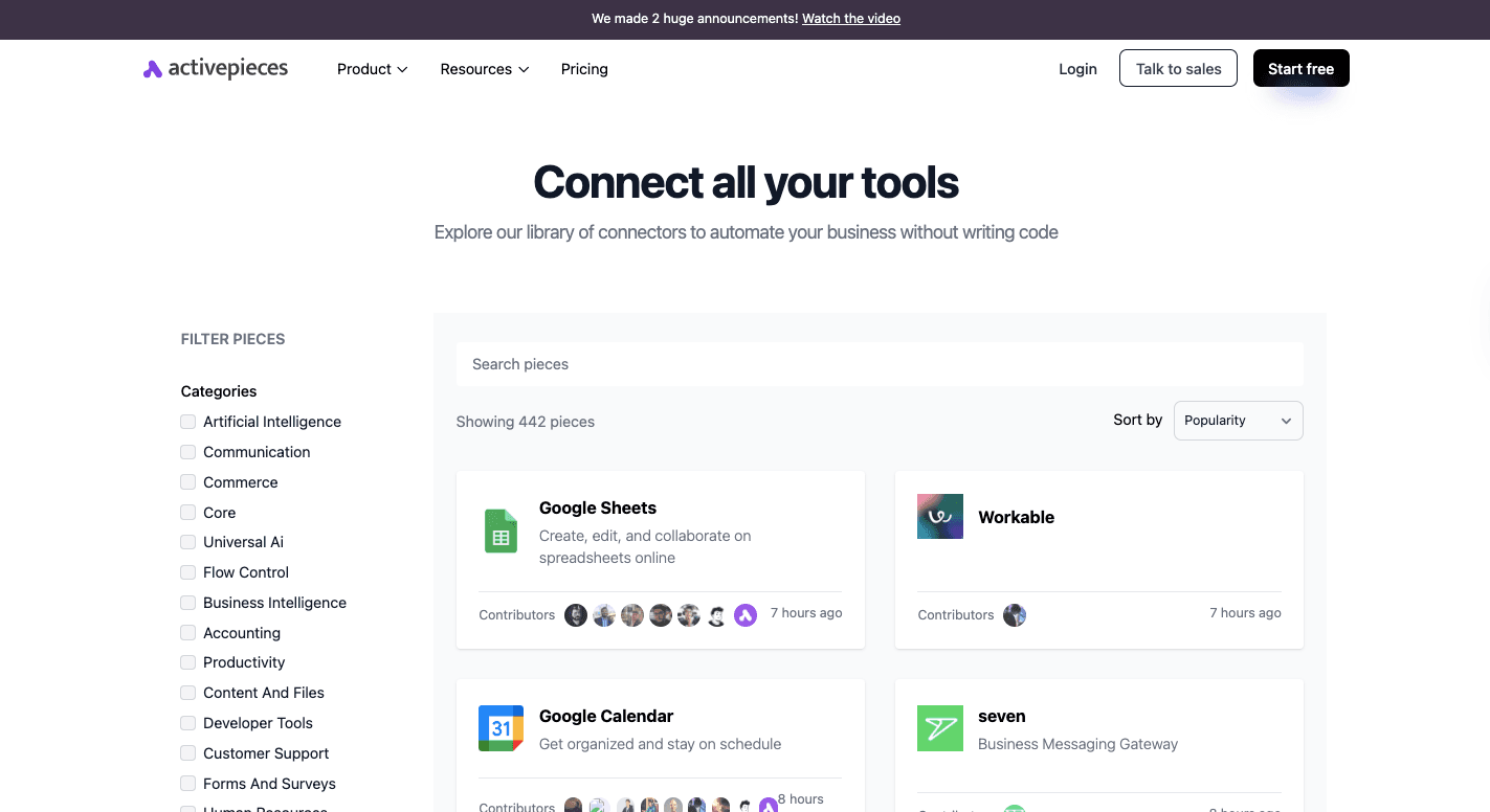  activepieces integrations