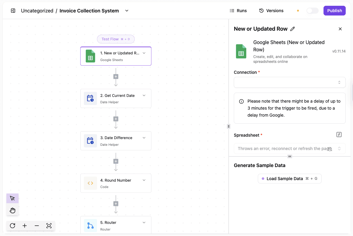 invoice collecting flow